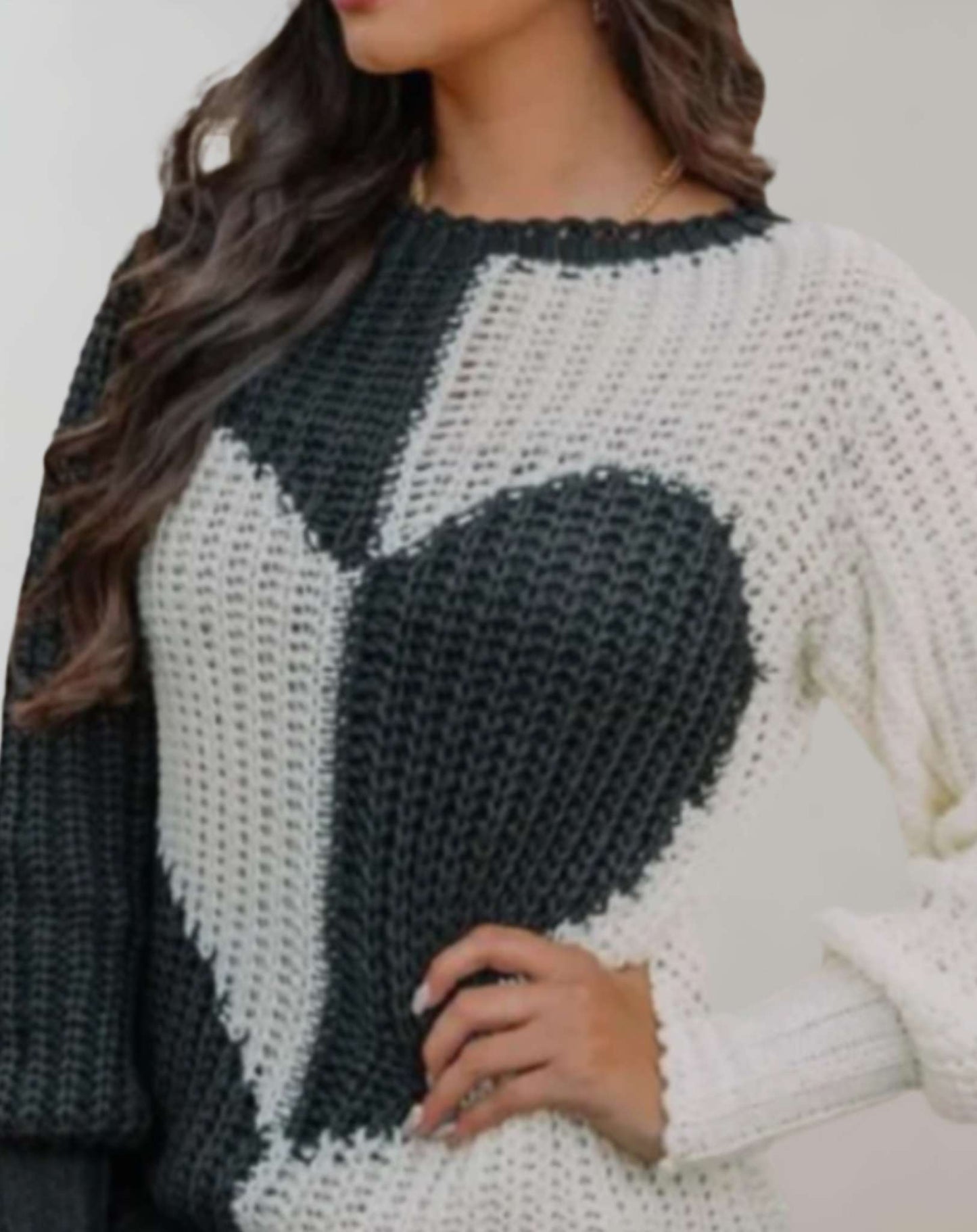 Aurelia | Cozy Heart Pattern Women's Sweater for Comfort