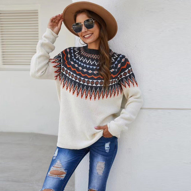 Azrielle | Trendy Women's Sweater with Vibrant Color Patterns