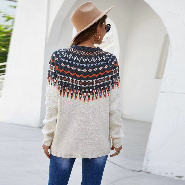 Azrielle | Trendy Women's Sweater with Vibrant Color Patterns