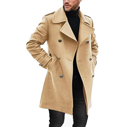 Zephiron | Double-Breasted Men's Coat for Stylish Comfort