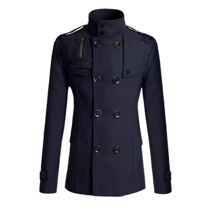 Tiberius | Classic Double-Breasted Men's Overcoat for Stylish Look